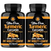 Angry Supplements Ultra Pure Turmeric Curcumin with BioPerine, Black Pepper Extract, 95% Curcuminoids, All Natural Powerful Antioxidant, Non-GMO, Joint Support, Heart Heath, Pain Relief (2-Pack)