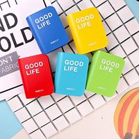 Hehing Creative Book Shape Mini Contact Lens Case with Mirror for Students (Random Color)