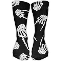 Rock-N-Roll-Skeleton-Hand Women Super Soft Colorful Sock Athletic Funny Anti-slip Crew Sock