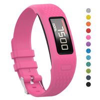 iBREK for Garmin Vivofit 1/2 Bands,Adjustable Watch Bands Replacement with Buckle for Women Men Small Large (No Tracker)-S/Pink