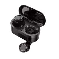 Karooch Macarons Candy-Colored Blueteeth 5.0 Sautomatic Pairing Headset, Wireless Sports Ergonomic Design Earphones Twins Earbuds Stereo Headphone with Double Ears and Charging Bin (Black)