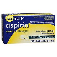Sunmark Aspirin Adult Low Strength 81 mg, Enteric Coated