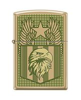 Custom Flag & Eagle Reg Hi Pol Brass