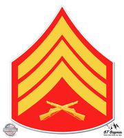 GT Graphics USMC E5 Sergeant Rank - 8" Vinyl Sticker - for Car Laptop I-Pad - Waterproof Decal