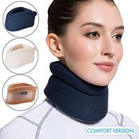 Velpeau Neck Brace -Foam Cervical Collar - Soft Neck Support Relieves Pain & Pressure in Spine - Wraps Aligns Stabilizes Vertebrae - Can Be Used During Sleep (Comfort, Blue, Large, 3″)