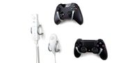 Wall Clip - Xbox One, PS4, Nintendo Switch, and Retro Game Controller Organizer - 4 Pack, Gray