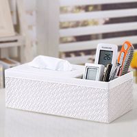 T-ZJHC Hotel Restaurant Tray car Storage Paper Creative Paper Storage Box, White Woven Pattern 1646, 29 13.5 9.8