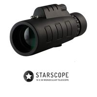 Starscope 10x50 Waterproof Fogproof BAK4 Prism Monocular Telescope with Built-in Compass for All Outdoor Activities