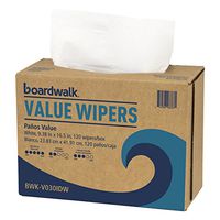 Boardwalk BWKV030IDW2 DRC Wipers, White, 9-1/3" x 16-1/2", 100 per Dispenser (Case of 9 Dispensers)