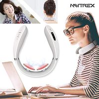 MYTREX JAPAN EMS Heat Neck, Neck Massager Low Pulse Wireless Shoulder Back Massager Heating Deep Kneading Massage Infrared Magnetic Therapy for Office Home Trave