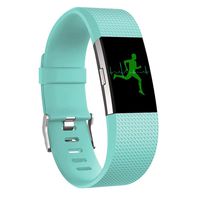 Dehao Accessories for Fitbit Charge 2 Band Replacement Bracelet Strap for Fitbit Charge 2 Band Wristband for Fitbit Charge 2 (Large, Cyan)