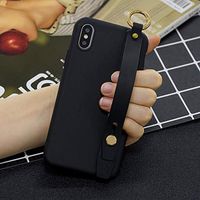 Amocase Soft Silicone Case with 2 in 1 Stylus for Huawei Mate 20 Lite,Cute Sweet Candy Color Wrist Strap Stand Shockproof Anti-Scratch Flexible Case - Black