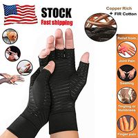 TSSPLUS 1 Pair Copper Fit Arthritis Compression Gloves Hand Support Joint Pain Relief (S)