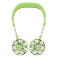 Hand Free Personal Fan, Portable Mini Fan USB Rechargeable with Dual Wind Head with Aromatherapy Fan, 360 Degree Free Rotation Perfect for Camping,Sports, Traveling, Outdoor (Green)
