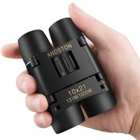 ANDSTON 10 x 21 Small Binoculars Compact for Adults Kids, Mini Binocular for Bird Watching Traveling Sightseeing, Lightweight Pocket Folding Binoculars for Concert Theater Opera