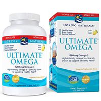 Nordic Naturals Ultimate Omega SoftGels - Concentrated Omega-3 Burpless Fish Oil Supplement With More DHA & EPA, Supports Heart Health, Brain Development and Overall Wellness*, Lemon Flavor, 210 Count