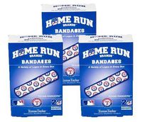 Set of 3 Boxes (60 Total Bandages) Home Run Brands Texas Rangers Bandages