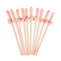 Ouniman Sex Plastic Straws Reusable, Penis Shaped Drink Straws for Party, Coulp, Lover, Sproof