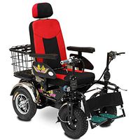 Wheelchair Medical Equipment Multifunctional for The Elderly, Disabled Scooter/Smart/Off-Road Vehicle/Lithium Battery/Long-Distance/Handle, Heavy-Duty 120KG Walker Assist Device