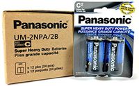 24Pc Size C Panasonic Batteries Super Heavy Duty Power Zinc Carbon