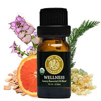 Organic Wellness Essential Oil Blend, 100% Pure Non-GMO USDA Certified Organic - 10ml Undiluted | Boost Your Immunity and Overall Health