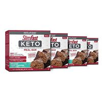 SlimFast Keto Meal Replacement Bar Triple Chocolate, Pack of 4