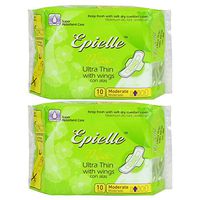 Epielle Max Ultra Thin Wings Feminine Care-Moderate-10ct (2 Pack)