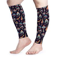 FRS Ltd Magic Mushrooms Calf Compression Sleeve 1 Pair Leg Socks Sports Running