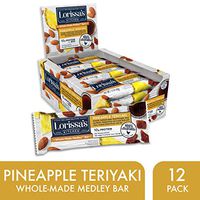 Lorissa's Kitchen  Whole-Made Medley Bars, Pineapple Teriyaki, 1.5 oz Bars, Pack of 12 – 10g of Protein, Gluten-Free - Individual Protein Bars Made with Simple Ingredients