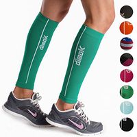 dimok Calf Compression Sleeves Green - Leg Compression Socks for Calves Running Women Men - Best for Shin Splint Muscle Pain St Patricks Day Races (S/M)