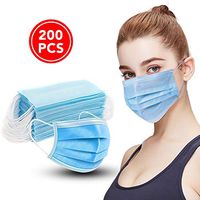 200PCS Earloop Face Masks S-u-r-g-i-c-a-l Disposable 3-Layer Anti Dust procedure mask Protective For Pet Allergens,Dusty environments
