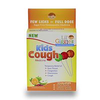 Lil' Giggles Kid's Medicated Lollipops for Cough – for Children’s Persistent and Chesty Coughs. Homeopathic Remedy. The Medicine Kid’s Will Love to take. 12 CT