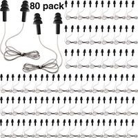 Corded Ear Plugs Silicone Waterproof Ear Plugs for Sleeping Snoring Swimming Shooting, Ear Plugs Noise Cancelling and Hearing Protection (80 Pairs, Black)