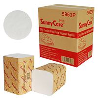 #5963 SunnyCare 2-Ply V-Fold White Dispenser Paper Napkins 167pcs/pk ;36pks/csae, 6012/cs