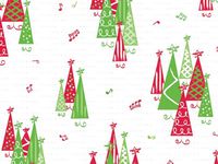 Pack Of 1, 40" X 100' 1.0 Mil Rockin Trees Christmas Print Cello Rolls Made In USA