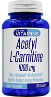 Acetyl L-Carnitine 1000mg Per Serving 200 Capsules - 100 Day Supply - Acetyl l carnitine Supplement Helps Support Natural Energy, Cognitive and Nervous System