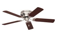 Emerson Ceiling Fans CF805SBS Snugger 52-Inch Low Profile Ceiling Fan (Hugger Ceiling Fan), Light Kit Adaptable, Brushed Steel Finish