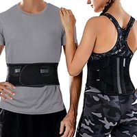 T TIMTAKBO Lower Back Brace W/Removable Lumbar Pad for Men Women Herniated Disc,Sciatica,Scoliosis,Waist Pain, Lumbar Support Belt (Black/Gray, S/M)