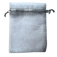 ATCG 200pcs 3x4 Inches Drawstring Organza Pouches Wedding Party Jewelry Favor Gift Candy Bags (Silver)