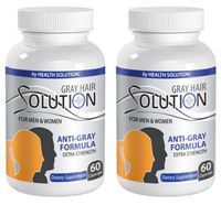 Energy Healing for Women - Gray Hair Solution - for Men & Women - Extra Strength Formula - Saw Palmetto Capsules for Hair - 2 Bottles (120 Capsules)