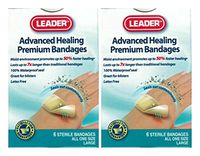 Leader Adhesive Bandages Advanced Healing Large One Size 6 ct (2 PACK)