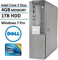 Dell Optiplex (Intel Dual Core CPU 3.0GHz, New 4GB Memory, 1TB HDD, DVDRW, VGA, Windows 10 Professional)(Certified Refurbished)