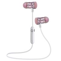 Proshine Bluetooth Headphones Wireless Earbuds Sweatproof Earphones Magnetic Attraction Stereo Earphones for Running Workout Gym Noise Cancelling (RoseGold)