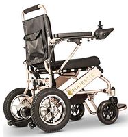 Ephesus L5 | New Model | Ultra-Lightweight (40lbs) Portable Mobility Electric Motorized Wheelchair, Easy to Carry, 360° Joystick Control | Lithium Battery Included | (Ultralight Lithium/Burgundy)