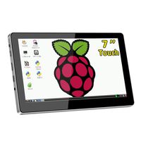 Raspberry Pi 7 Inch Touchscreen Display，USB Powered,Small-Size HDMI Monitor,Building in Dual Speakers，1024X600 Resolution IPS LCD with Prop Stand