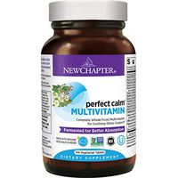 New Chapter Calming Supplement - Perfect Calm Multivitamin for Stress + Mood Support with B Vitamins + Holy Basil + Lemon Balm + Organic Non-GMO Ingredients - 144 ct