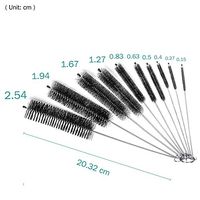 Cleaning Brushes - Bottle Brush Bottle Cleaning Brushes Cleaner Bottles Cups With Hook Set Of 10 Pcs - Tubes Kit Steel Handles Electric Bottles Supplies Gun Face Pet