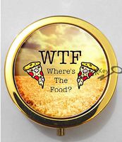 BlackKey WTF Wheres the Food 3-Compartment Decorative Pocket Gift Box Case Organizer for Pill, Color 2 -170