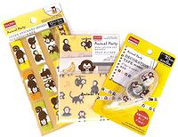 Animal Party Monkey Collection 3 Sets（Index Bookmark Tabs / Mini Stationery Paper Envelopes / Decorative Tape）