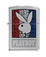 Zippo Playboy Red White and Blue High Polish Chrome